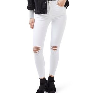 TOPSHOP Moto Jamie Skinny Jeans - White